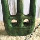Enamelled terracotta candle holder
