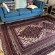 Old Afghan wool rug 270x186cm