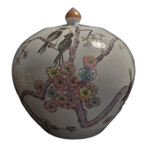 Ginger pot covered pot porcelain China pink family early twentieth century