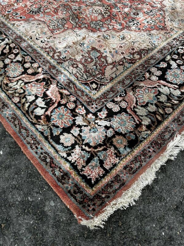 Tapis indien en soie fait main