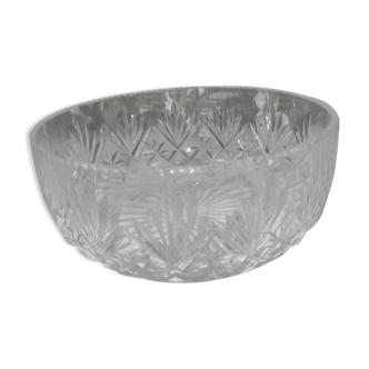 Cut crystal salad bowl