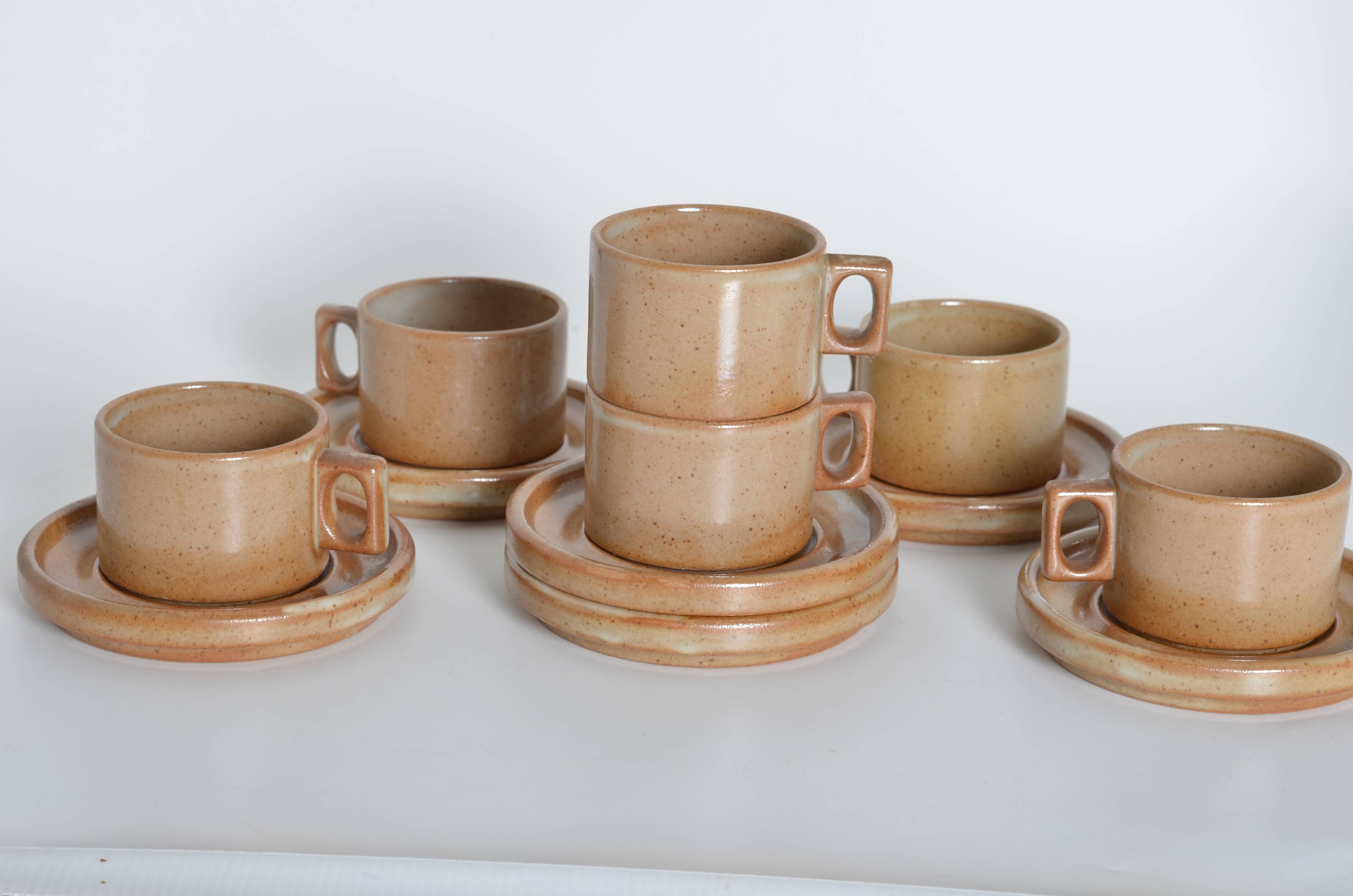 Modernist Brenne stoneware coffee cups
