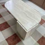 Travertine coffee table
