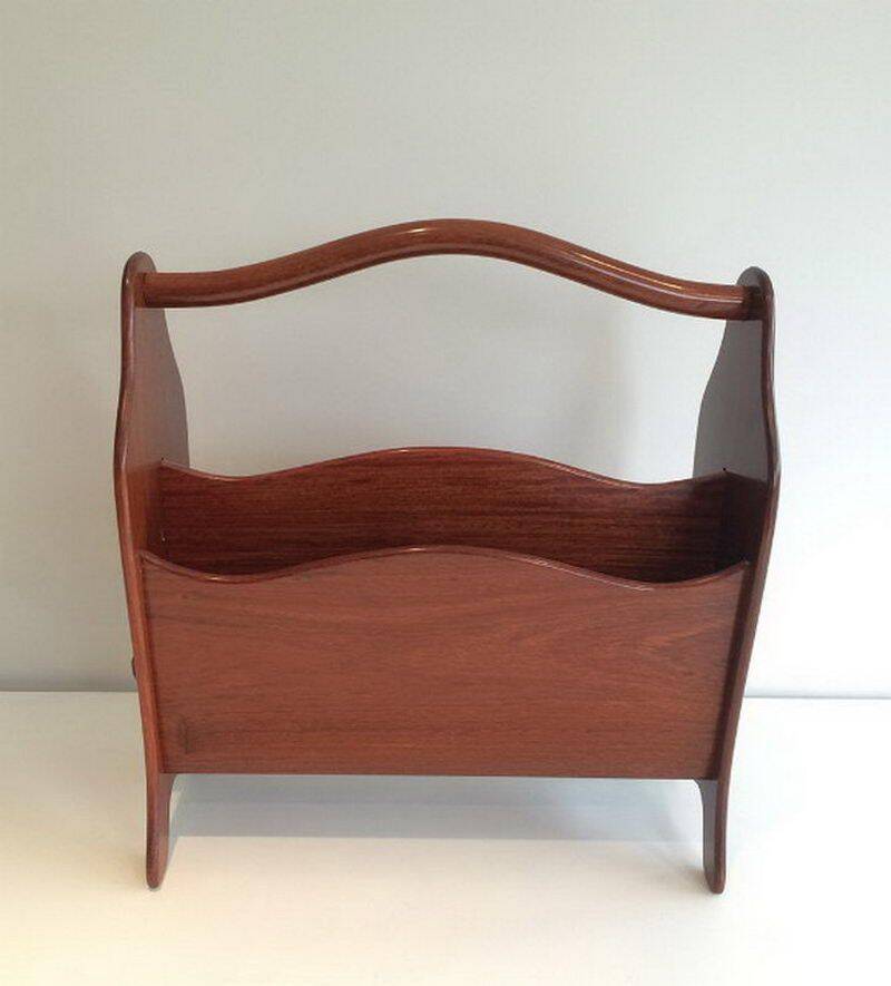 Scandinavian teak magazine rack
