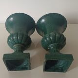 Pair of green Medici vintage 15,5 cm