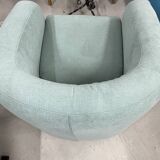 Fauteuil cabriolet en tissu vert menthe