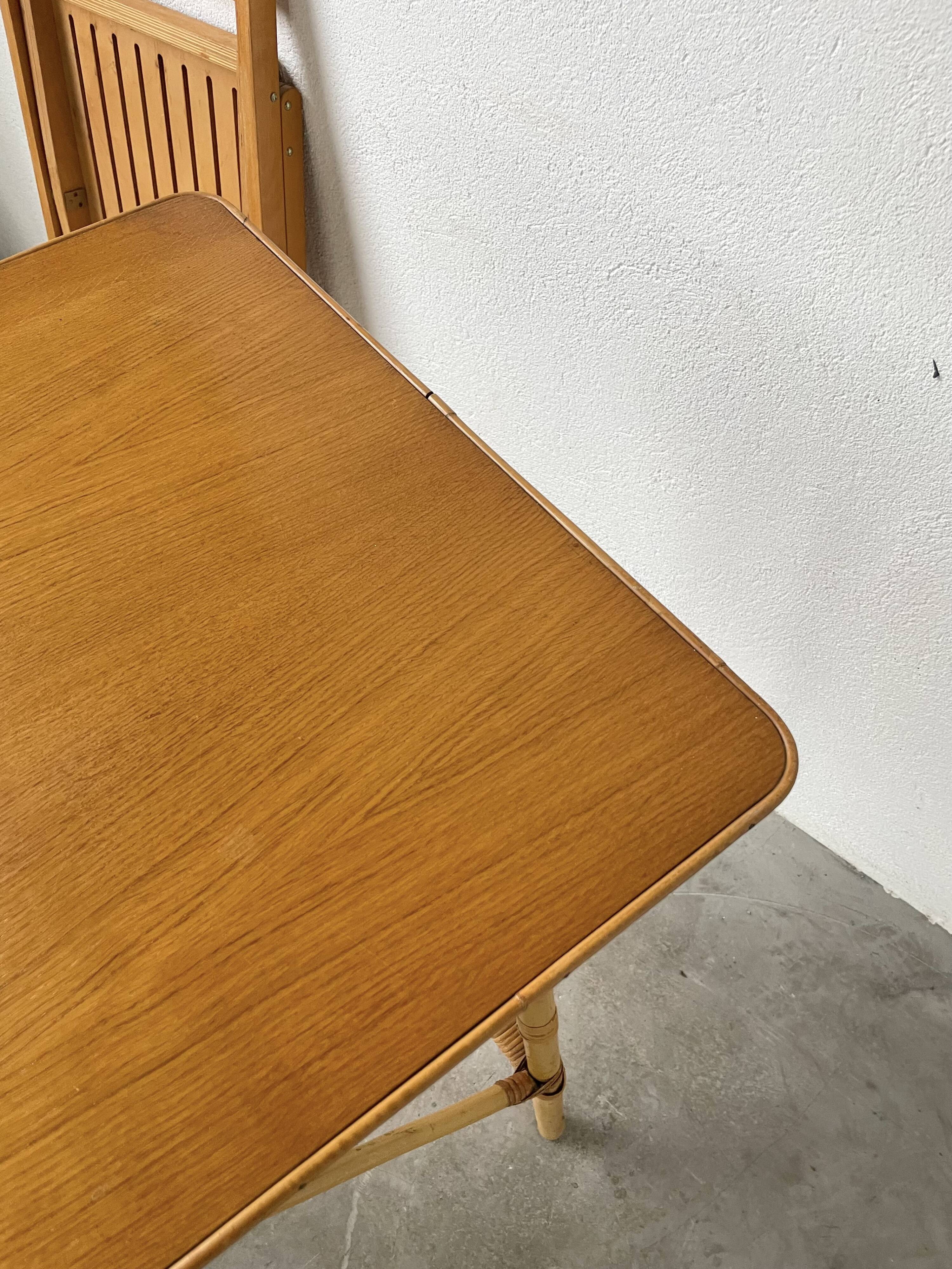 Bureau rotin Louis Sognot et sa chaise