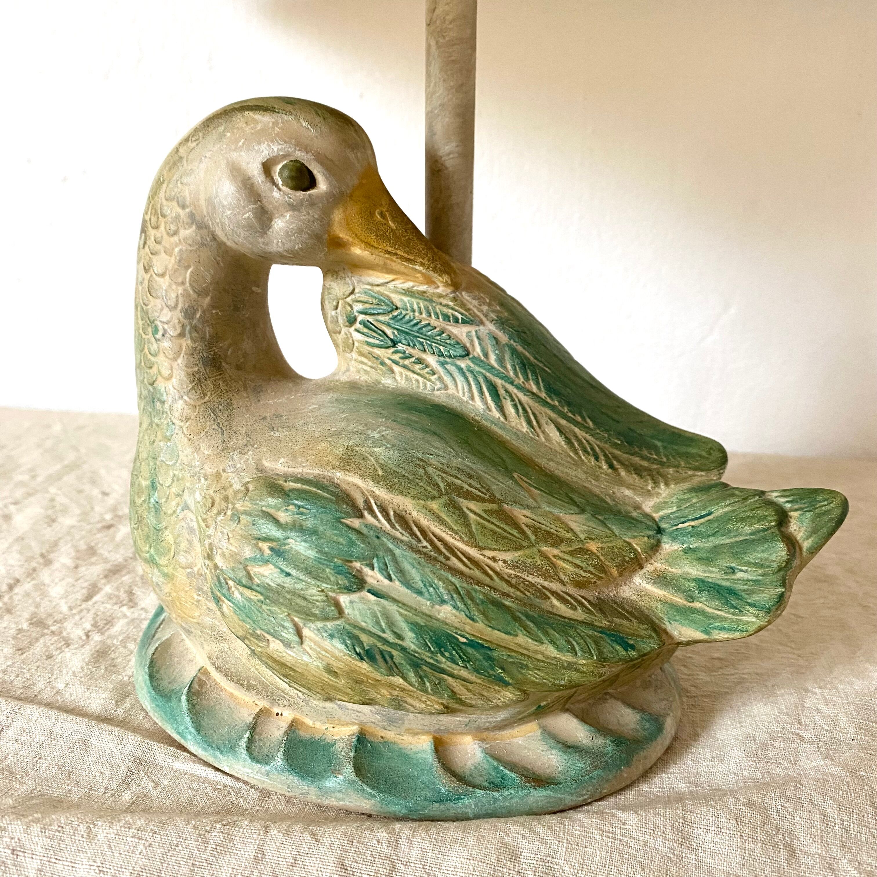 Vintage ceramic duck lamp