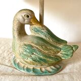 Vintage ceramic duck lamp