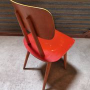 Paire de chaises en bois ton  république tchèque 1960