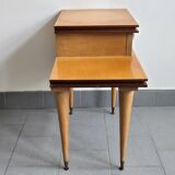 Pair of vintage 1960s asymmetrical bedside tables