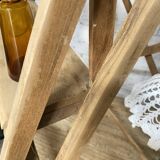 old wooden step stool