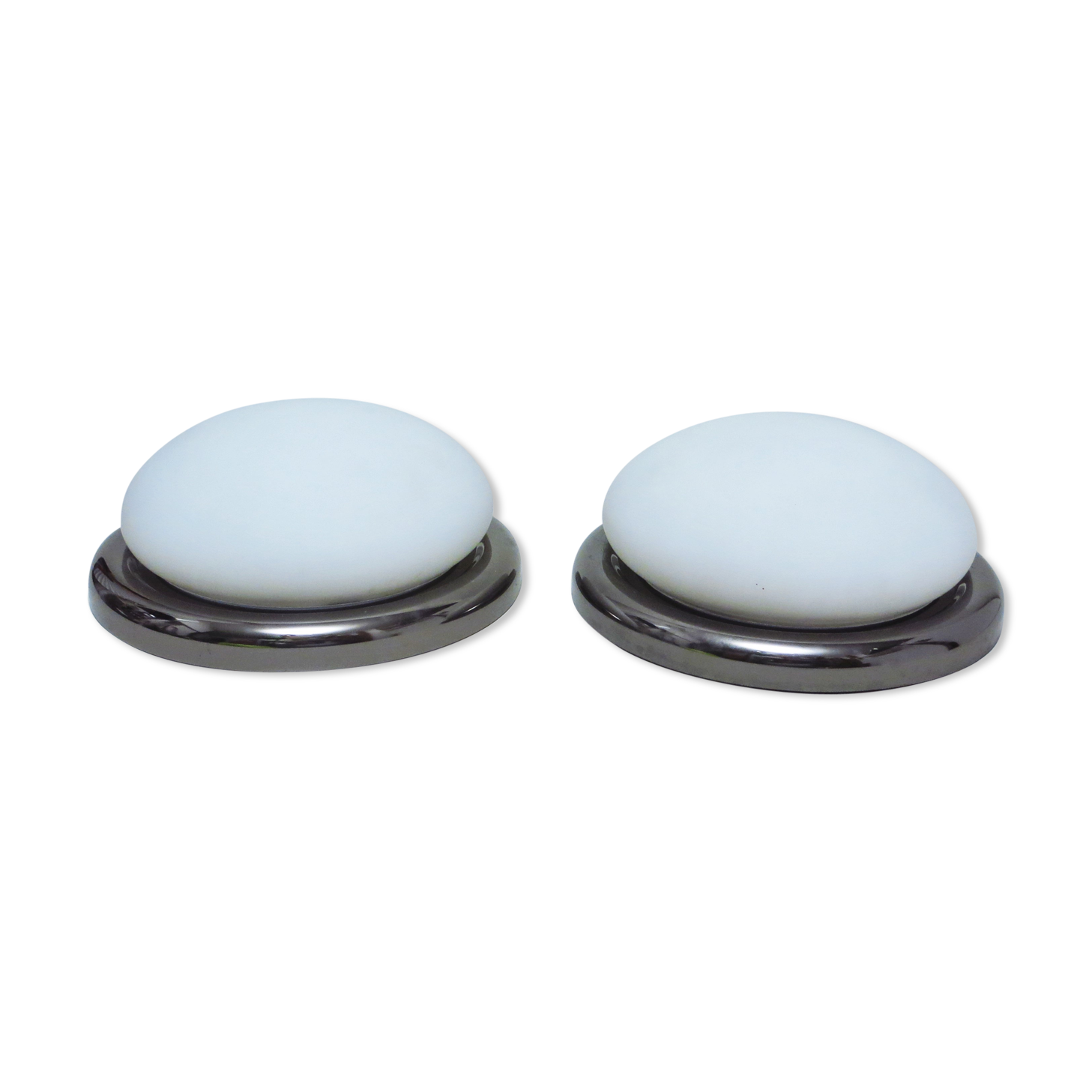 Pair of ceiling lights, 80s