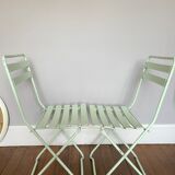 Pair of vintage folding garden chairs
