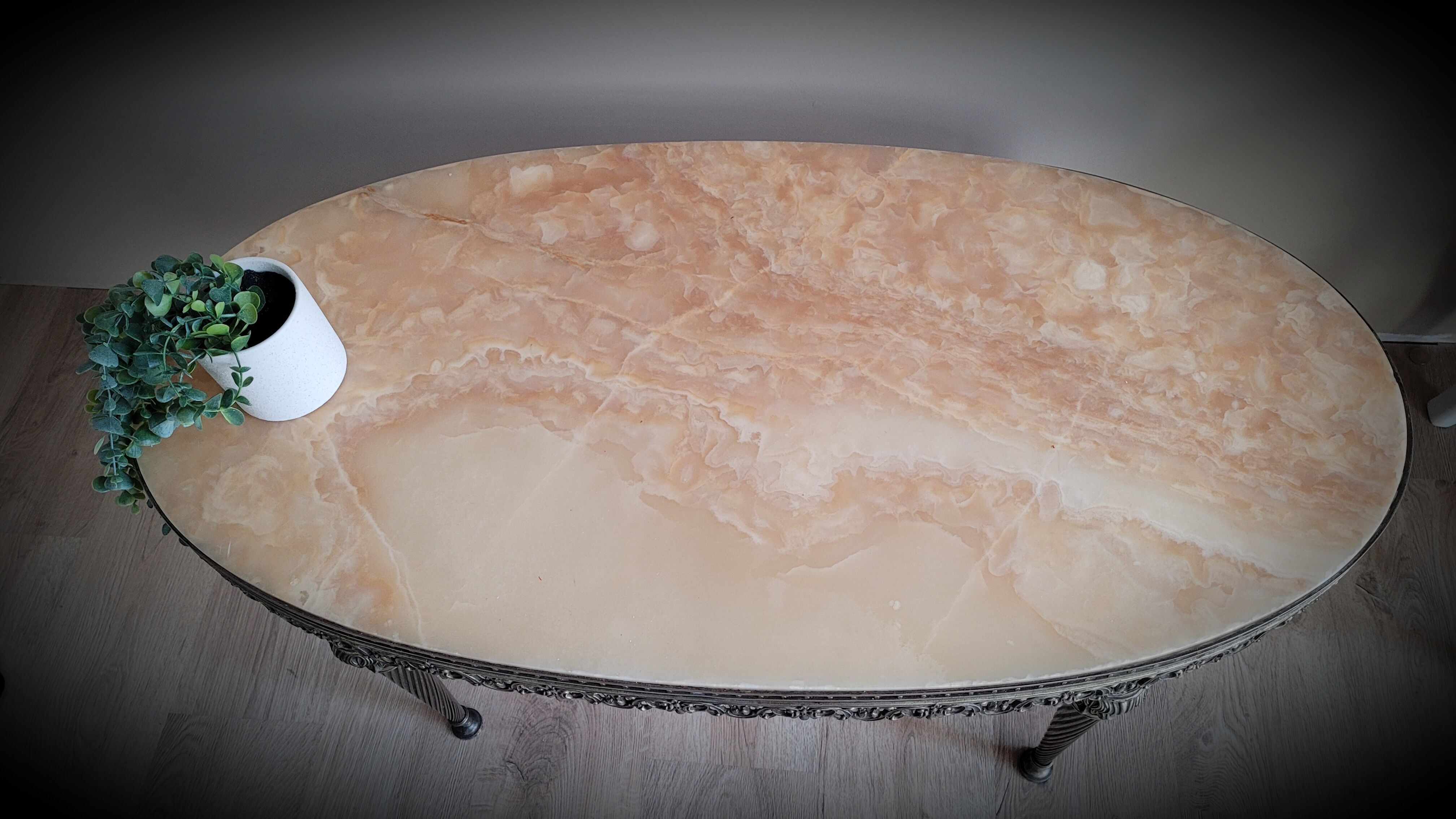 Onyx marble coffee table