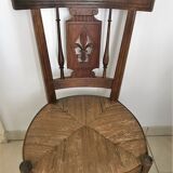 Former Directory-style chair with fleur de lily seating mulch 19th