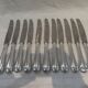 11 silver plated table knives, Ercuis goldsmith, Louis XVI roses model