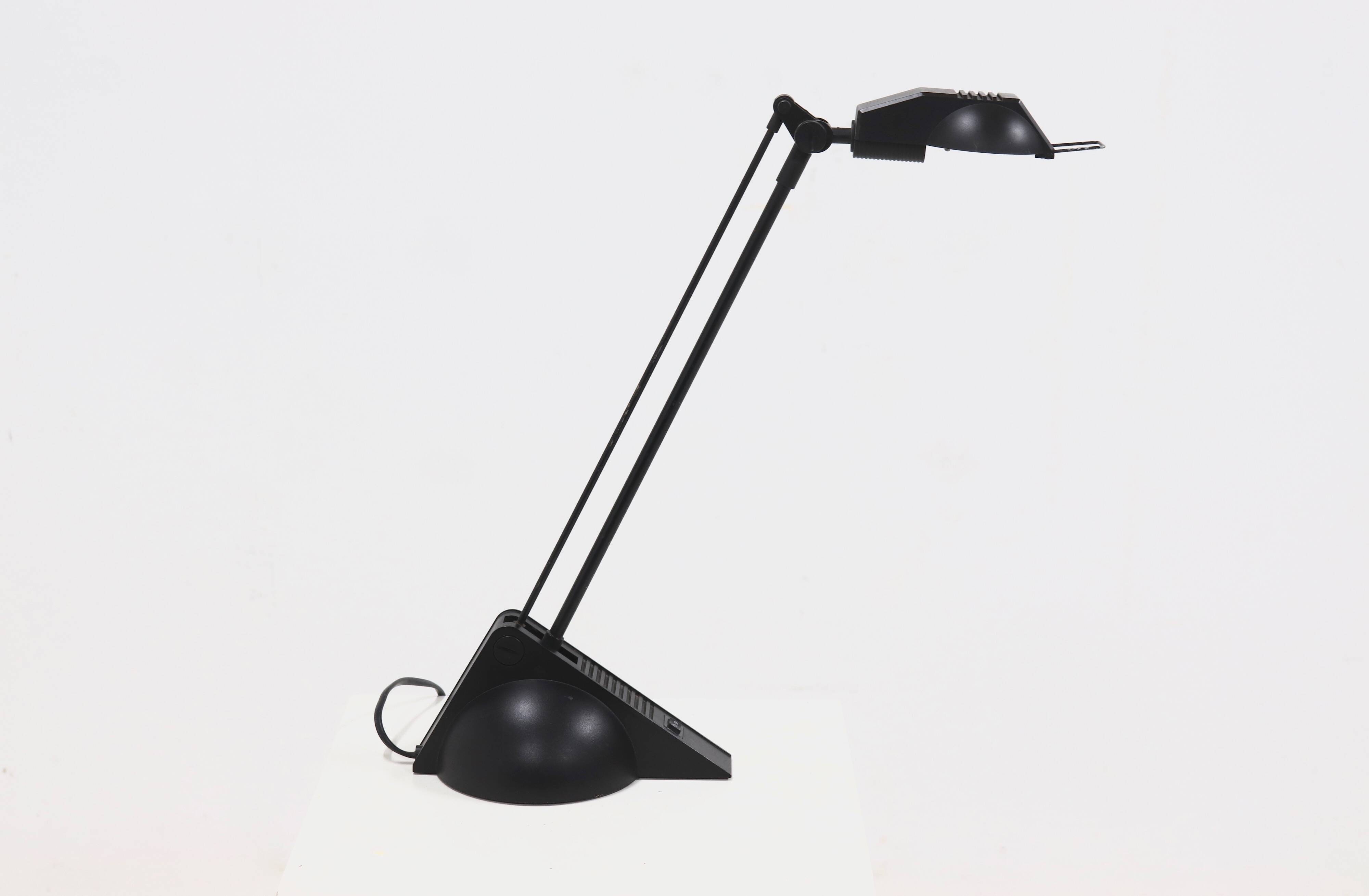 Black Post Modern Desk Lamp 1980s