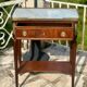 Small console in mahogany and gilded bronze, Louis XVI style. 19th century period.