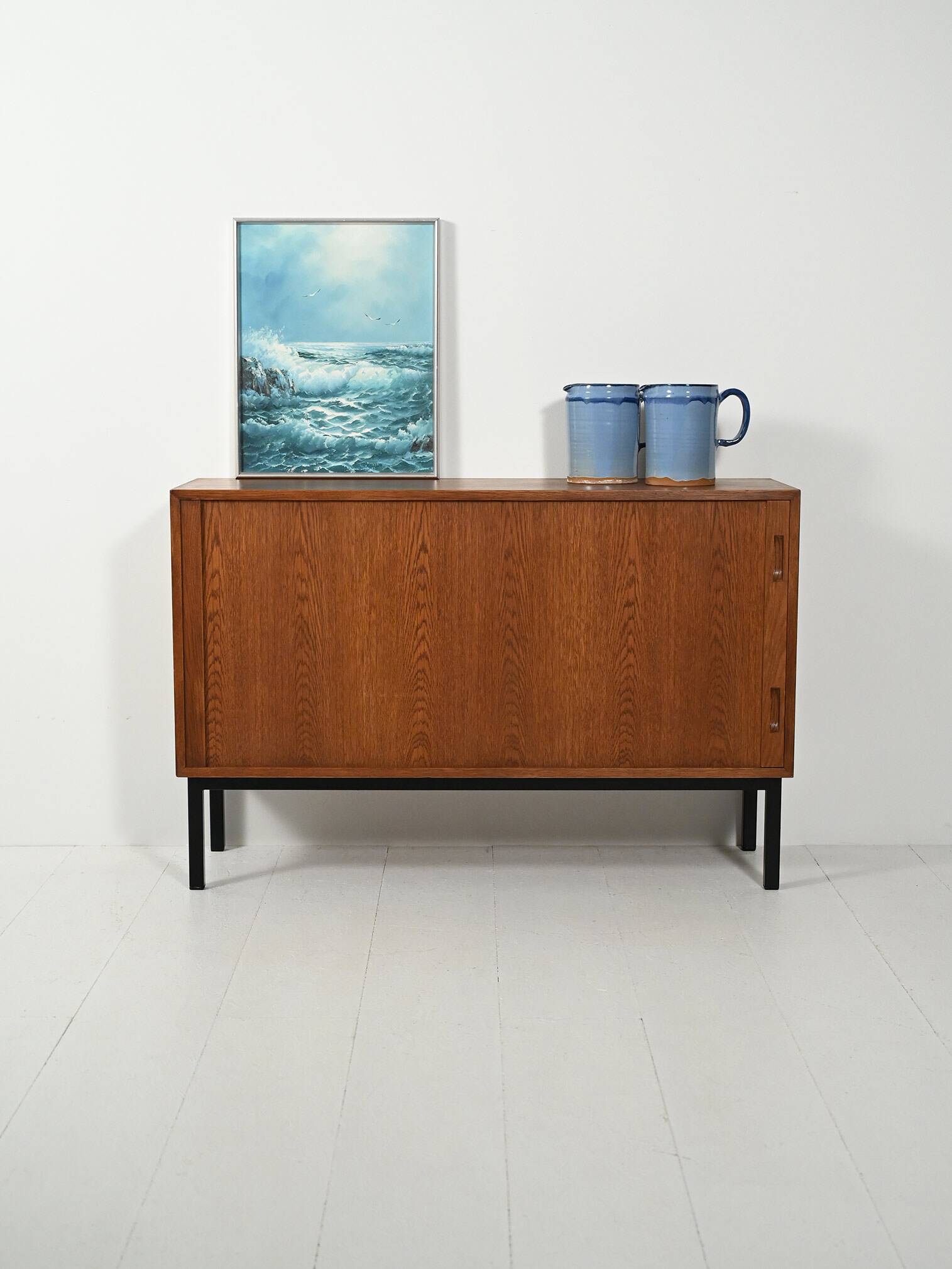 Scandinavian Teak Sideboard with Tambour Door