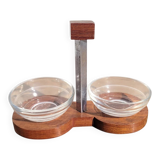 Serviteur sel et poivre Duralex en palissandre années 60