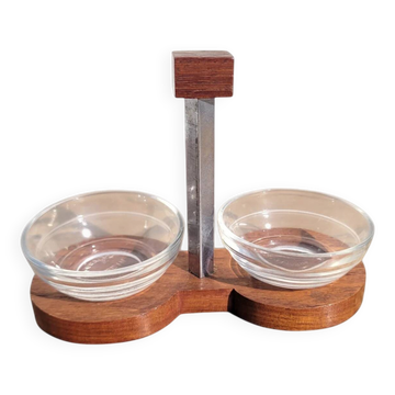 Duralex rosewood salt and pepper shaker set from the 1960s