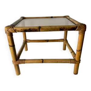 Table basse en rotin