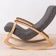 Fauteuil à bascule vintage moderne du milieu du siècle, Tchécoslovaquie, années 1950, retapissé