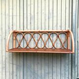 Vintage rattan shelf from the 60s