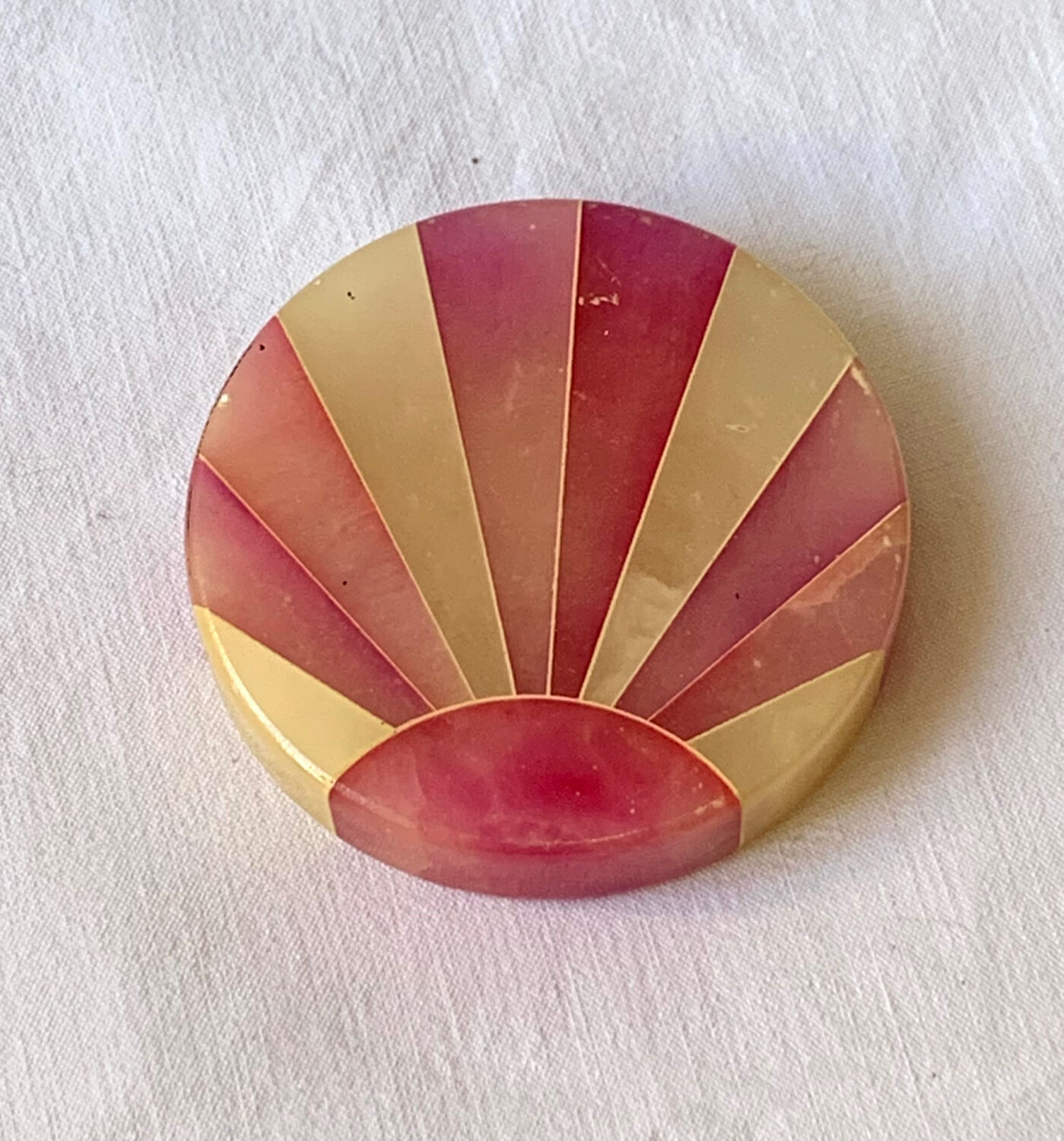 Old vintage psychedelic ashtray in stone