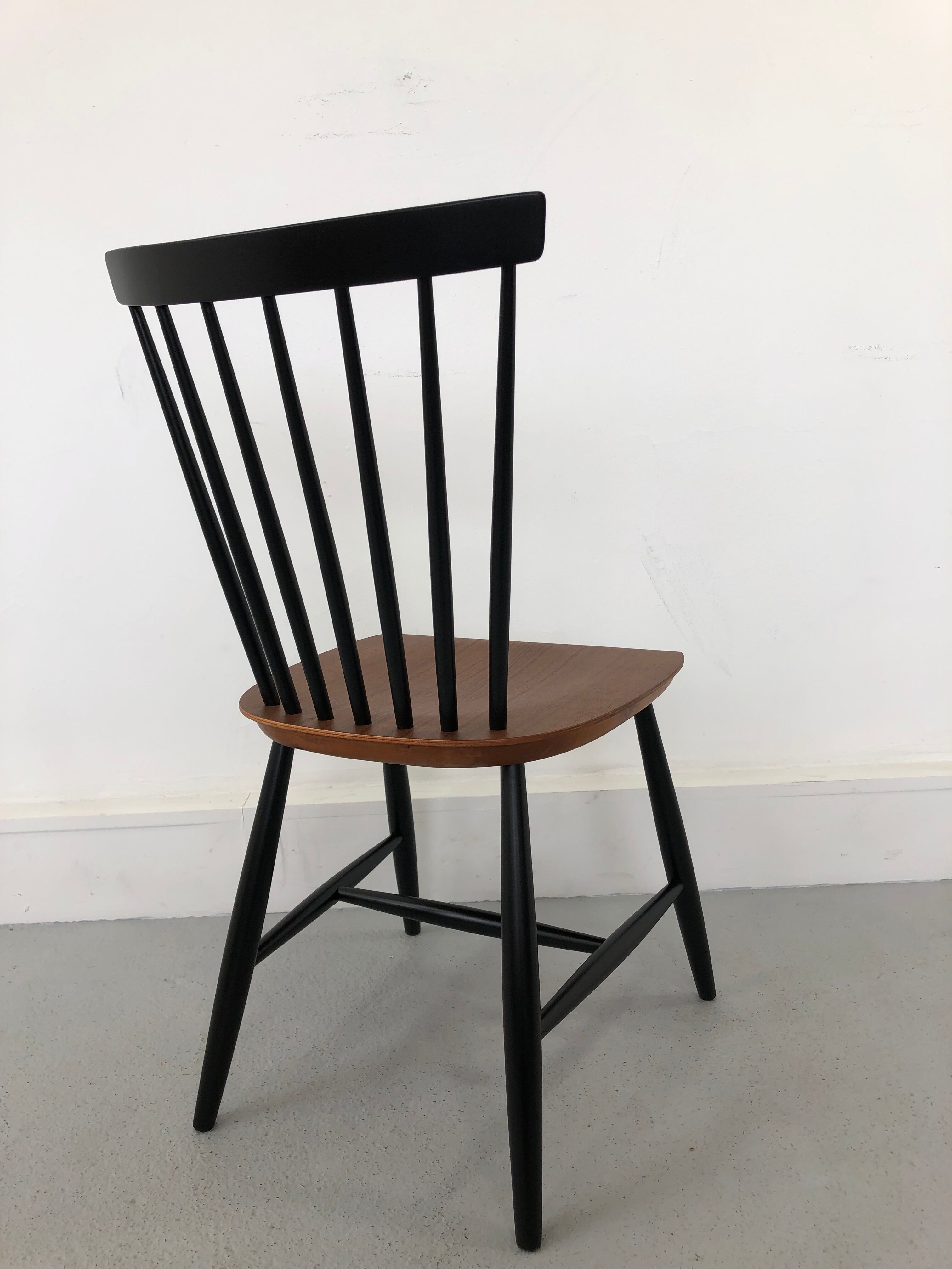 Swedish Teak Chairs by S. E. Fryklund for Hagafors, 1960s, Set of 4