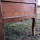 Antique Louis XV paneled table with 3 front drawers in solid cherry wood