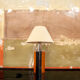 Lampe de table en bois et acier Italia
