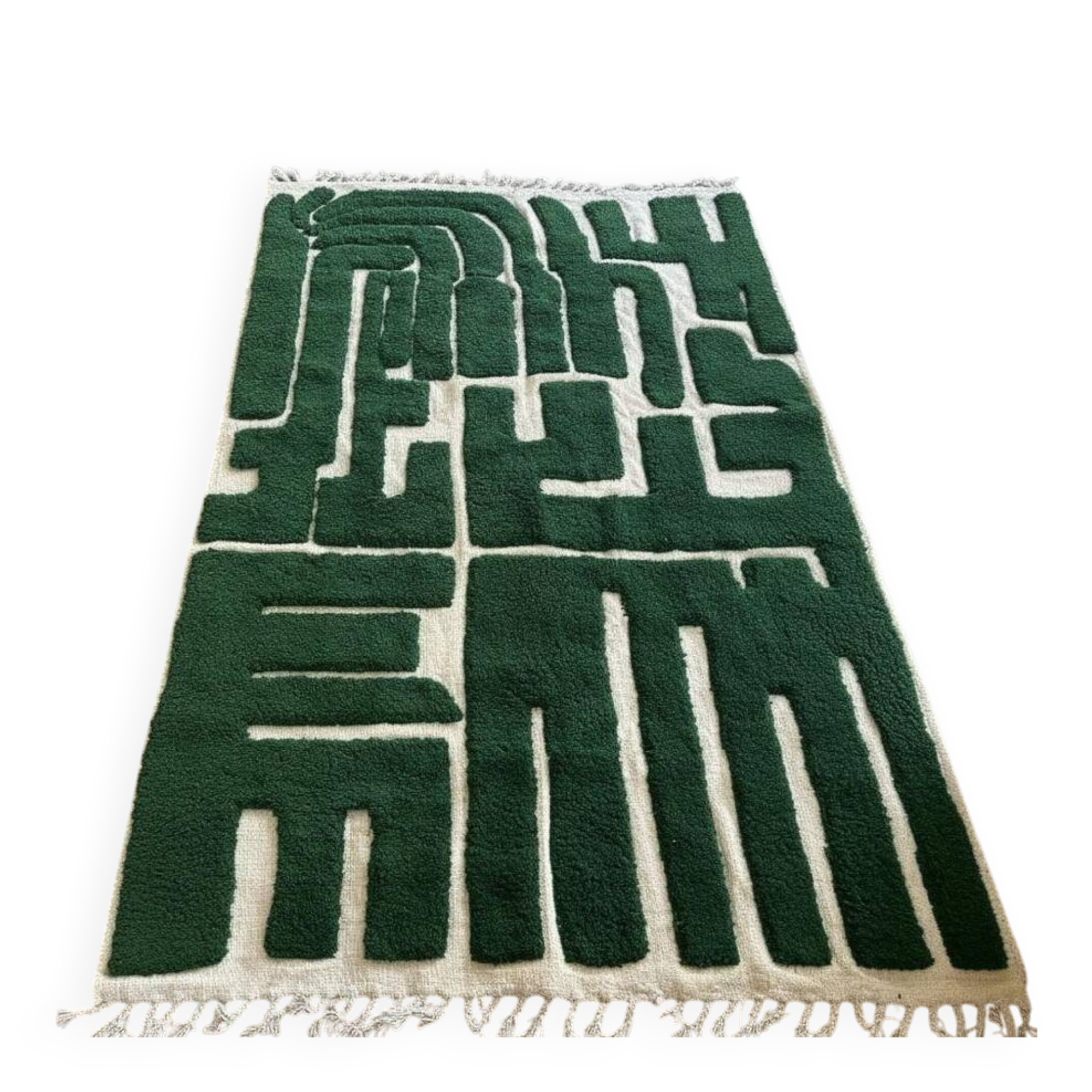 Green RUG, Beni Ourain Moroccan Rug 250/150cm