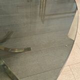 Brass coffee table and smoked glass, 1970s