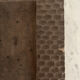 Square ashtray vintage carved wood