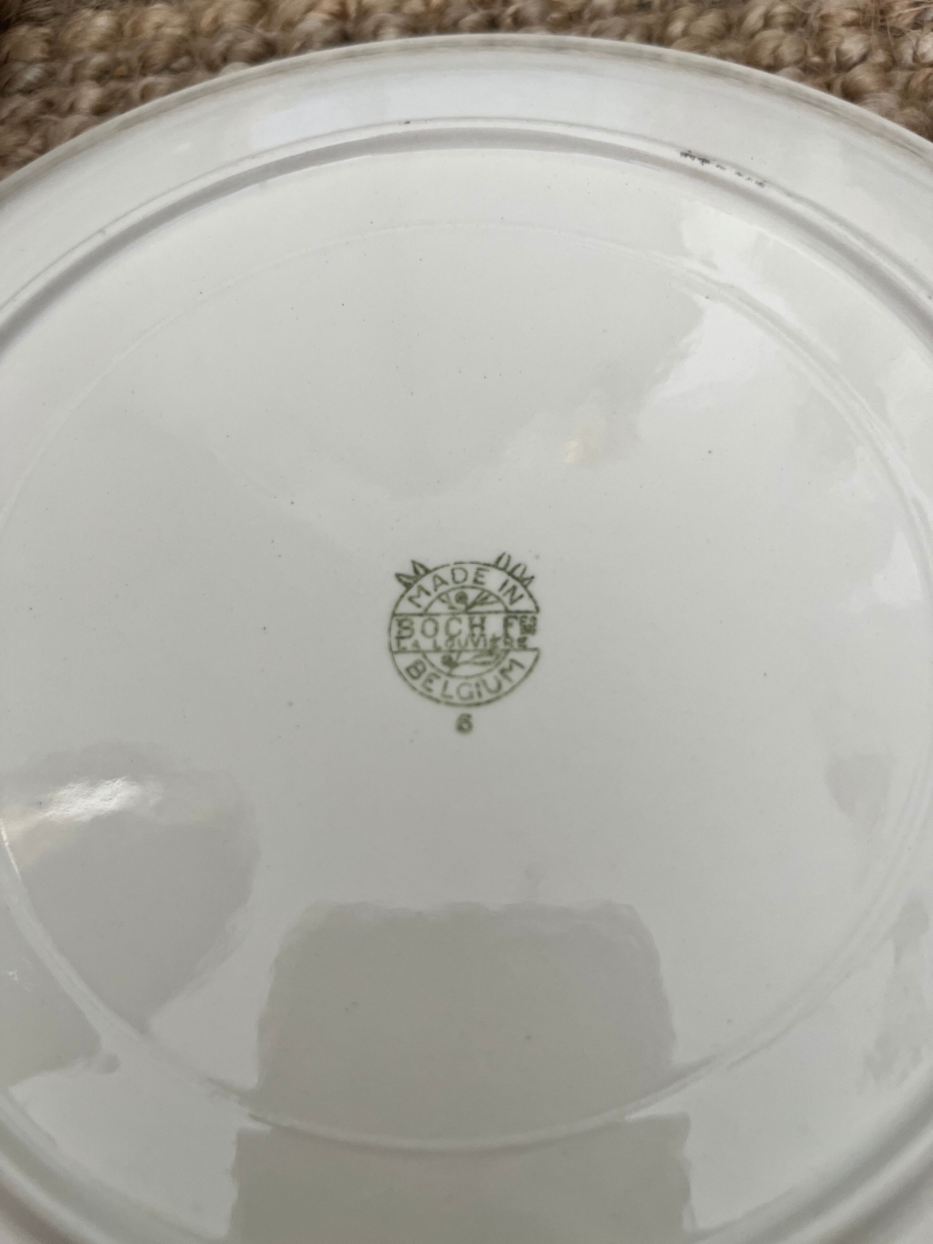 6 assiettes plates boch