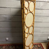 Rattan and bamboo screen vintage design 60/70