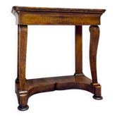 Console in flamed walnut from the louis philippe period, 19th century