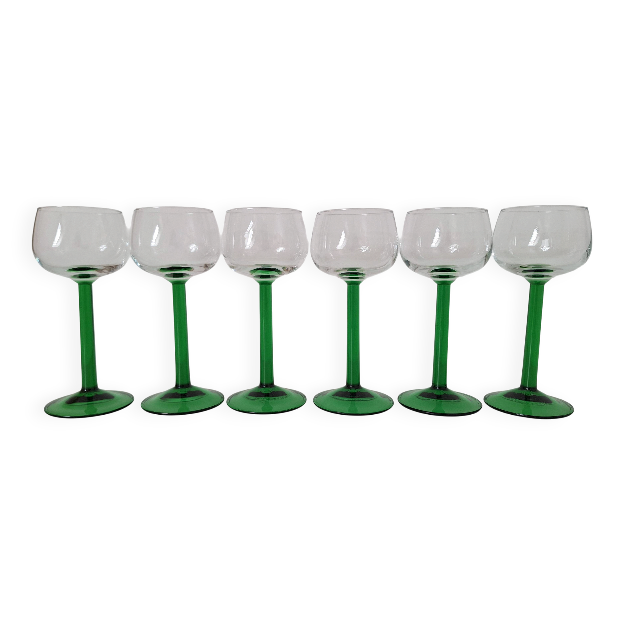 White wine glasses from Alsace