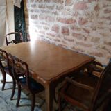 Louis XV style table in oak and cherry