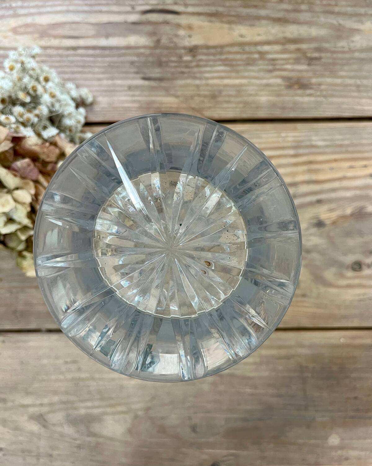 70s crystal vase
