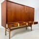 Danish midcentury teak credenza highboard by Ejvind A Johansson