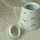 Twisted porcelain sugar bowl decoration blueberry barbel