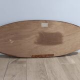 Grand miroir ovale vintage scandinave