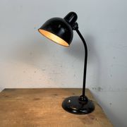 Lampe de table industrielle Bauhaus noire, années 1930