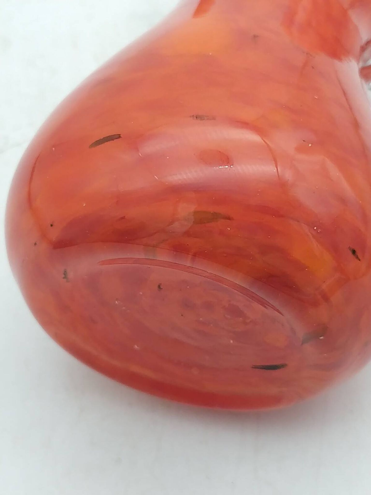 Blown glass vase.