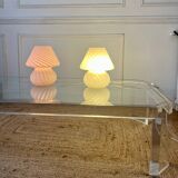 Pair of Murano glass mushroom lamps, 1970