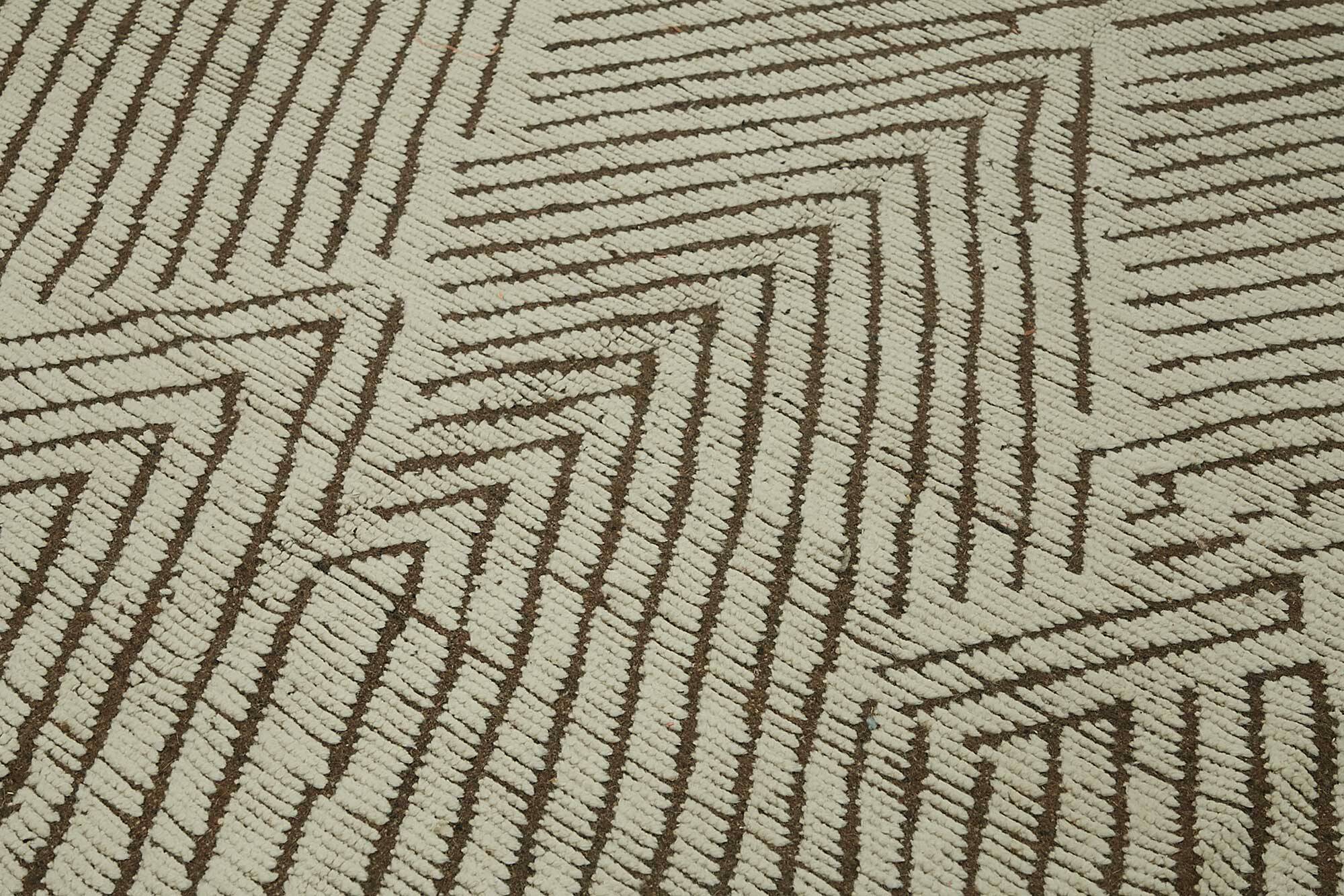 Handwoven Tribal One of a Kind 272 cm x 375 cm Beige Wool Carpet