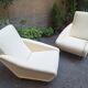 Distex Model Armchairs in White Boucle by Gio Ponti for Manifattura Artigianale Italiana, 1990s, Set of 2